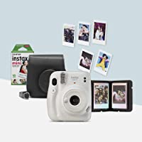 Instax Mini 11 - Kit de cámara instantánea con funda- Blanco